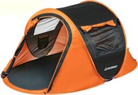 EchoSmile Pop-Up Tent  2 Person  Black&Orange