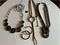 black sparkly stone jewelry and more