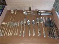 Vintage Rogers Silver-Plate Flatware - set of 7,