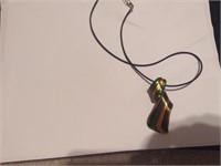 Green twisted necklace