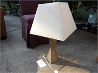 wood base lamp