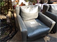 gray leather chair