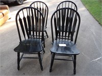 wooden black kitchen chairs