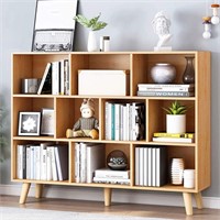 IOTXY Wooden Open Shelf Bookcase  10 Cubes  120CM