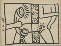 KEITH HARING American 1958-1990 Ink PROVENANCE