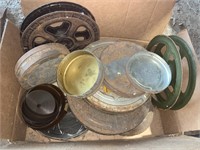 BOX OF OLD FILM AND CANS