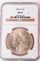 Coin 1899-O  Morgan Silver Dollar NGC  MS63