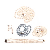 A Collection of Lady's Pearl Jewelry