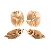 Two Pair of Lady's Ear Clips in 14K Gold
