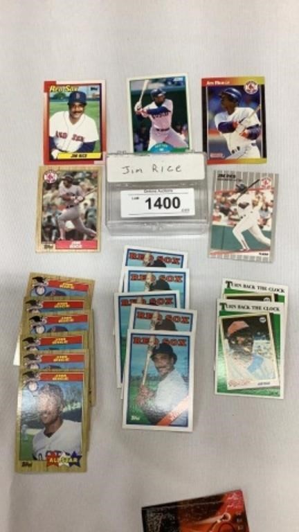 Jim rice baseball card lot