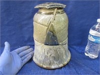 handmade pottery cookie jar (unusual but nice)