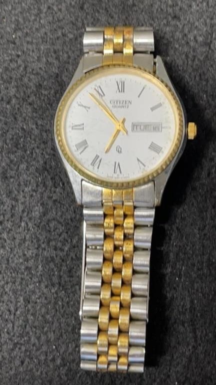 Vintage Men's Citizen Quartz Watch Untested