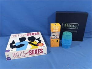 Battle of the Sexes Game, Bible Challenge, Barrel