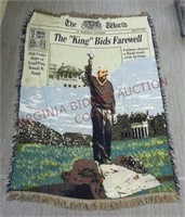 Arnold Palmer Golf Tapestry Style Blanket / Throw
