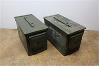 Two 50 Cal Ammo Cans