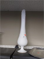 Hobnail Milk Glass Vase