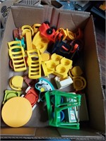 Box Flat of Vtg. Fisher Price Accessories