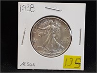 1938 Walking Liberty Half Dollar