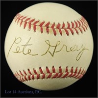 St. Louis Browns Pete Gray Signed Baseball
