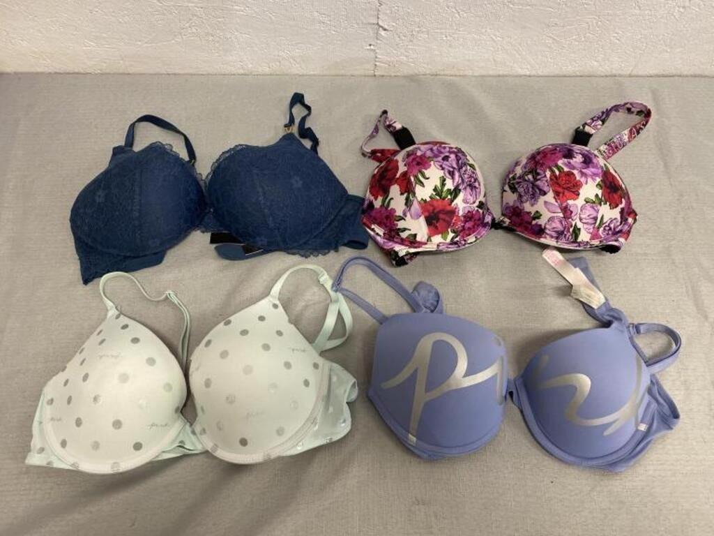 4 Pink Victoria’s Secret Bras Size 36B