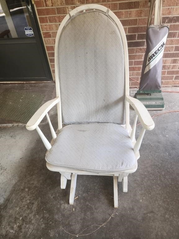 White glider rocker