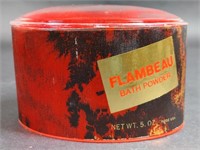 Faberge Flambeau Bath Powder and Pouf