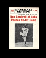 1961 Nu Card Scoops #410 Don Cardwell VG to VG-EX+