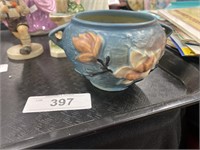 Roseville pottery magnolia vase.