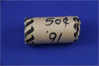 Roll of 1991 50 Cent Coins