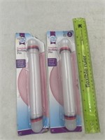 NEW Lot of 2- Baked With Love Fondant Rolling Pin