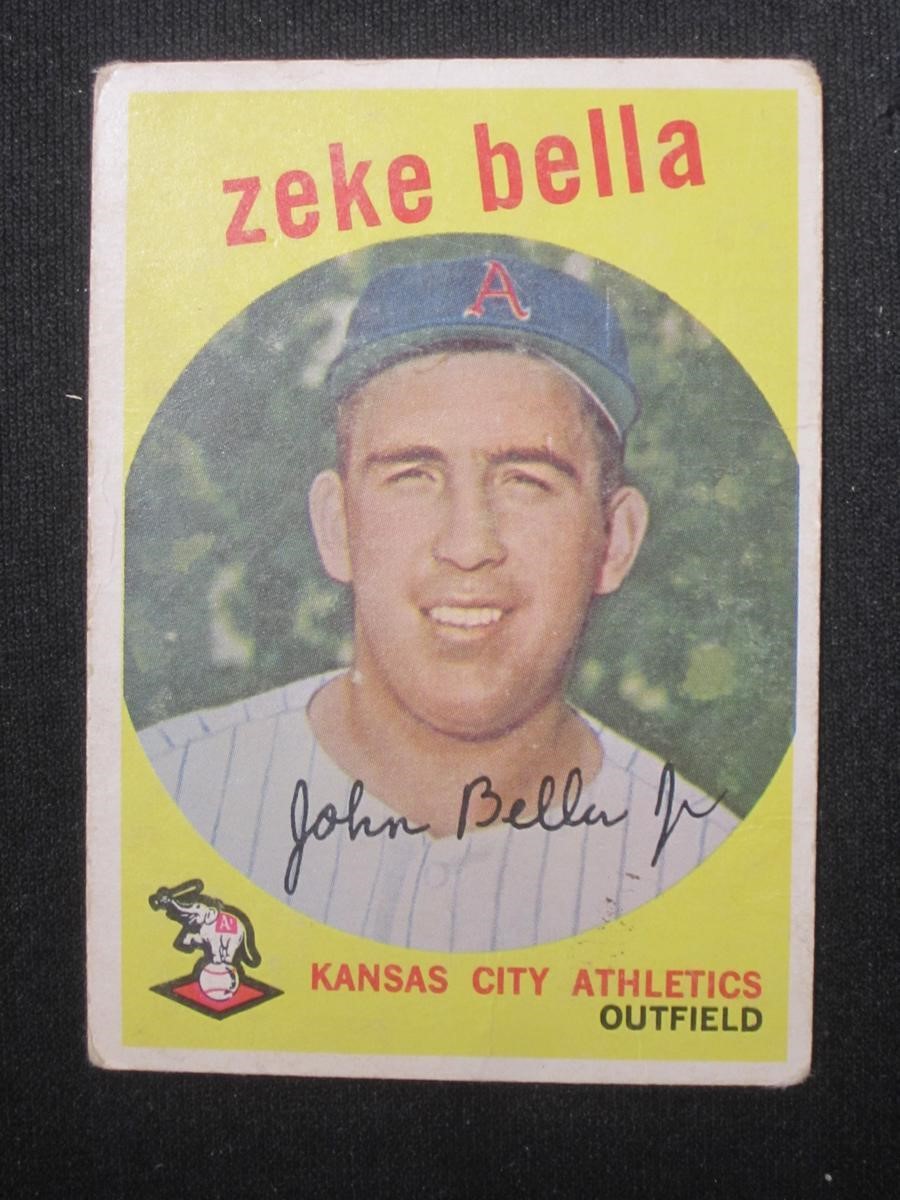 1959 TOPPS #254 ZEKE BELLA ATHLETICS