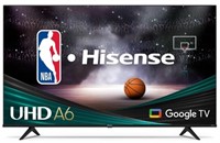 $279 Hisense 50" 4K UHD Smart Google TV OPEN BOX