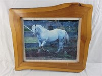 Framed horse photograph, no shipping