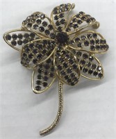 Amethyst flower brooch hobe