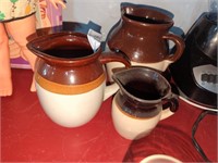 Vintage tricolor pitchers