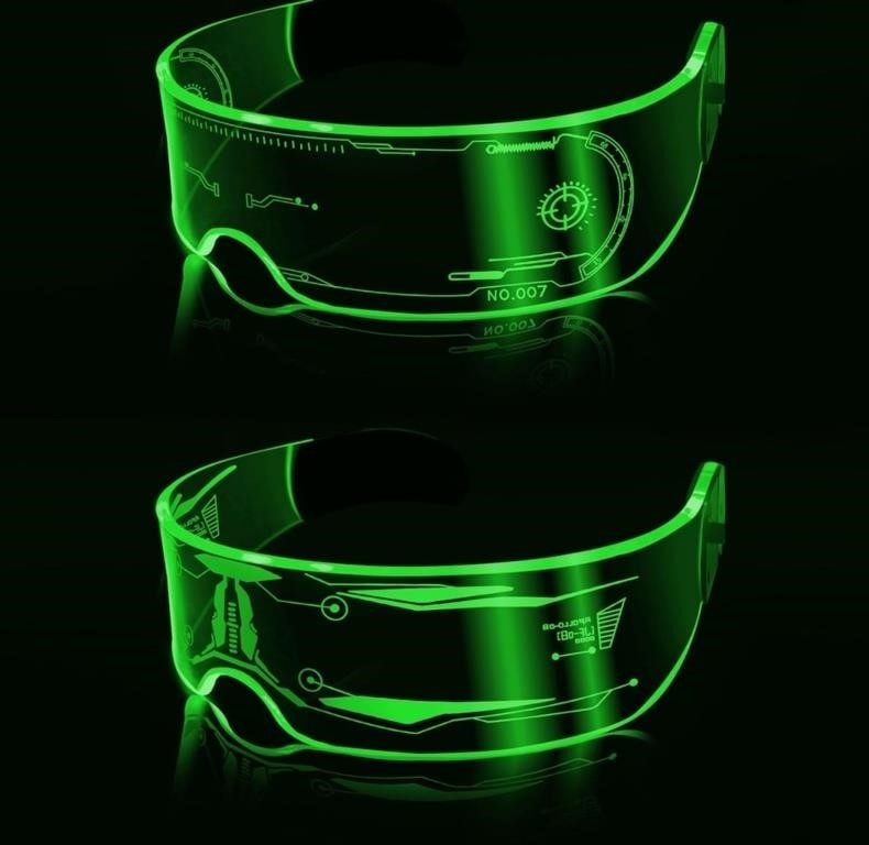 New, Rave Glasses Cyberpunk Light up LDE Glasses