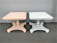 2x The Bid Solid Wood Side Tables
