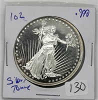 Vintage Silver .999 1oz Silver Towne