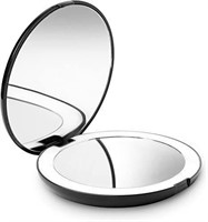 Fancii LED Lighted Travel Makeup Mirror, 1x/10x Ma