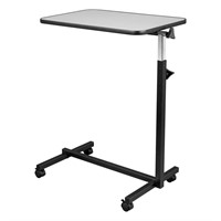 N2043  Ktaxon Overbed Table, Gray, Wheels,