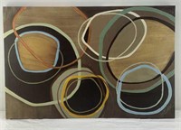 36x24in Circles abstract canvas printed