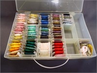 60+ Skeins of Embroidery Thread in Plastic Case