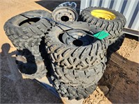 (13) ATV Tires w/ (5) Rims