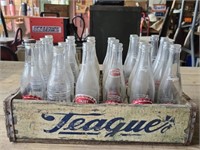 Vtg Teagues Crate & 24 Teagues Bottles Eclectic AL