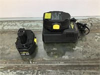 Yardworx charger & batteries - not tested