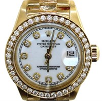 18k Gold Rolex Oyster Perpetual 26 Lady President