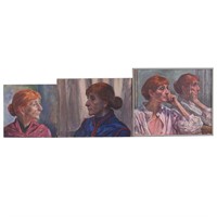 Three studies of Leona, oils