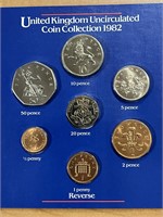 1982 United Kingdom UNC Coin Collection