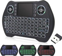 EASYTONE Mini Wireless Keyboard with Touchpad, Bac