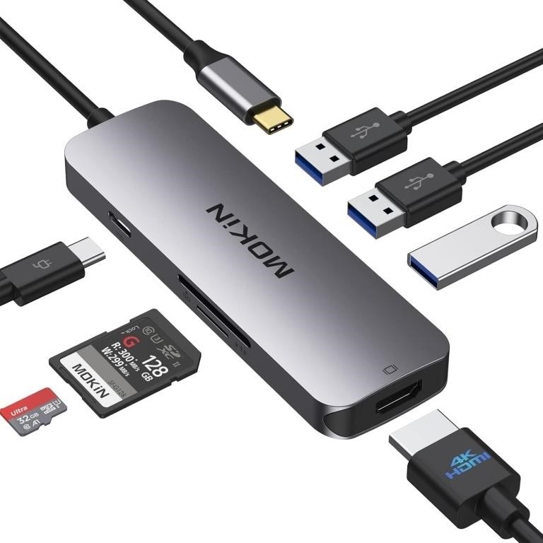 USB C Adapter for MacBook Pro/Air, MOKiN USB C Hub